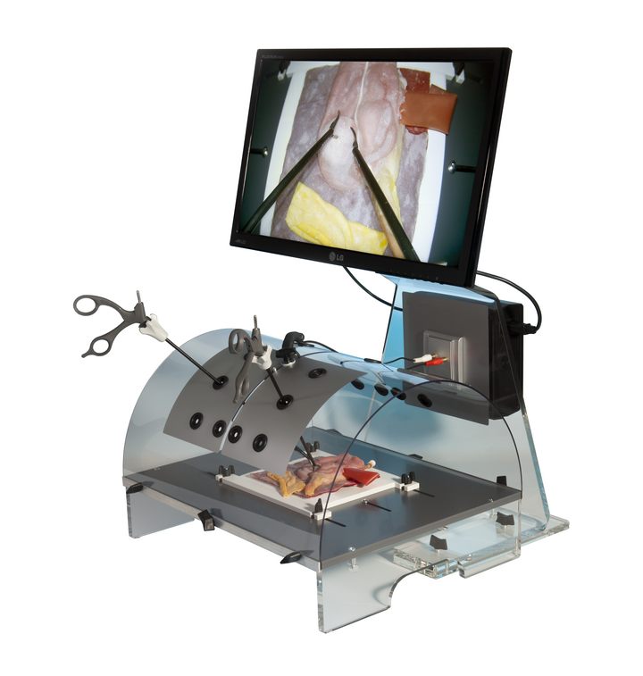 Desktop Laparoscopic trainer with cylindrical top
